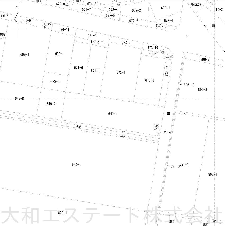 河北町谷地字月山堂　土地